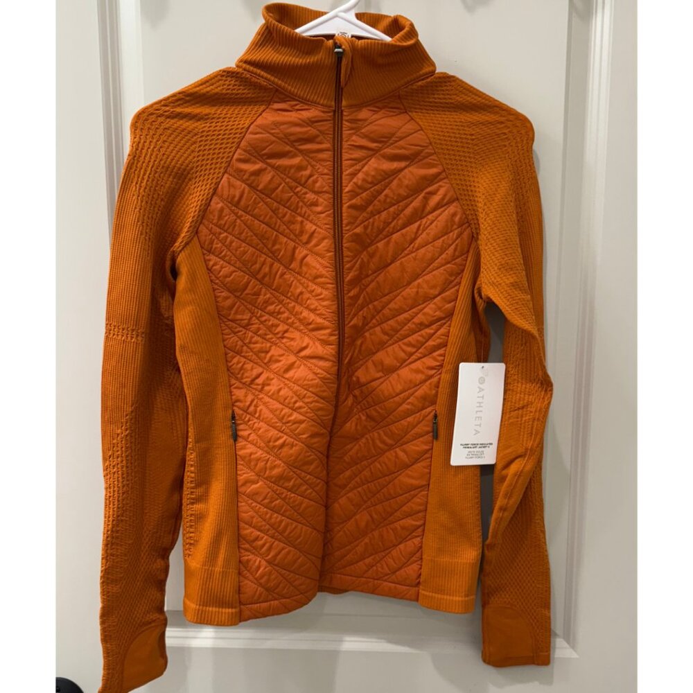 Athleta Flurry Force Insulated PrimaLoft Jacket Small Foliage Orange NWT $169 - Picture 8 of 10
